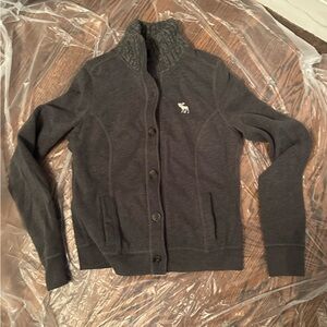 Abercrombie & Fitch Charcoal Knit Jacket